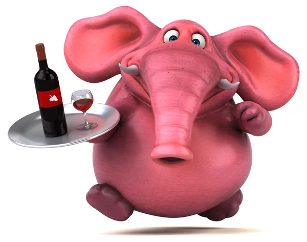 Elephant innehav vin — Stockfoto