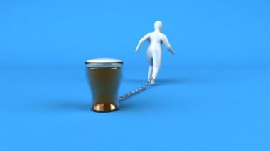 Bir bardak bira ile yük sembolü