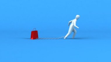 Yük sembolü ile alışveriş çantası