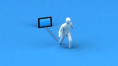 Tablet ile yük sembolü 