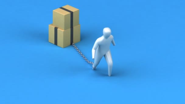Símbolo de carga com caixas — Vídeo de Stock