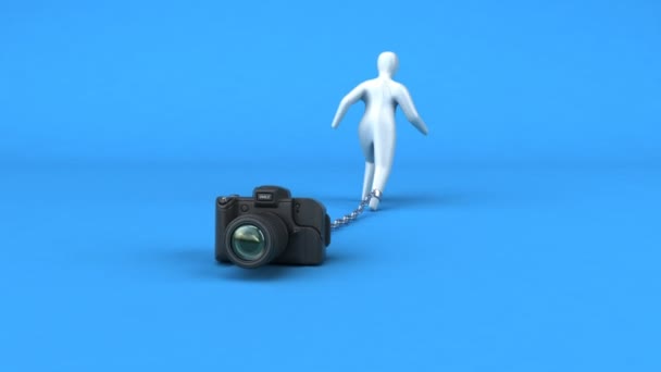 Last symbool met fotocamera — Stockvideo