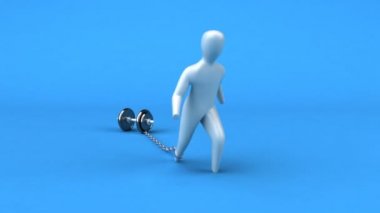 Dumbbell ile yük sembolü 