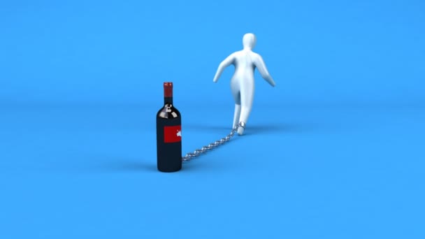 Lastensymbol mit Wein — Stockvideo