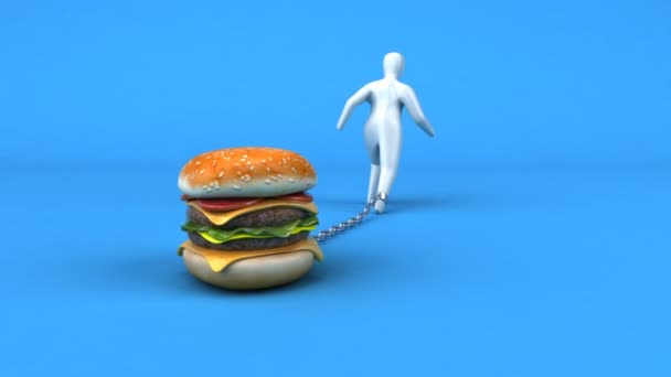 Hamburger ile yük sembolü — Stok video