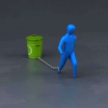 Yük sembolü çöp ile