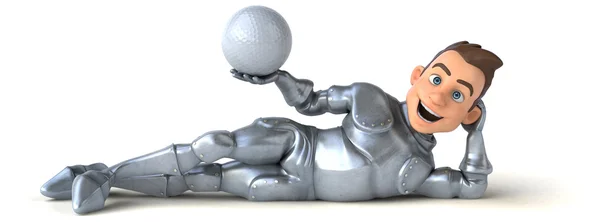 Knight holding ball for golf — Stock Photo, Image