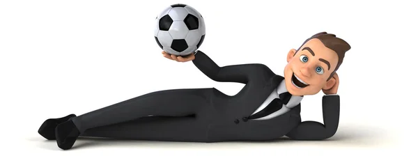 Geschäftsmann hält Ball — Stockfoto