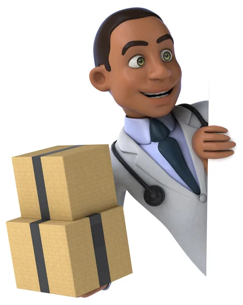 Tarjeta de retención del médico y cajas — Foto de Stock