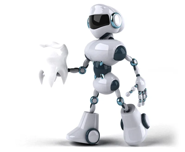 Robot holding tooth — Stock Photo, Image