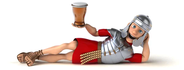 Żołnierz gospodarstwa piwa — Zdjęcie stockowe