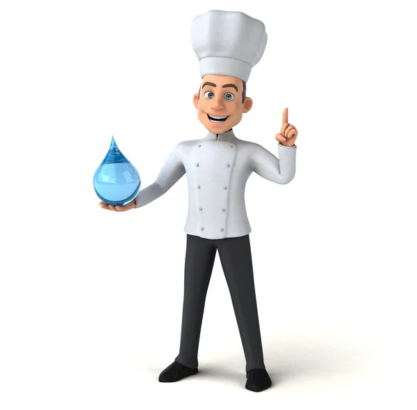 Chef holding drop — Stock Photo, Image