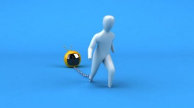 Televizyon ekranı ile yük sembolü