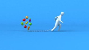 Sebze ve meyve ile yük sembolü