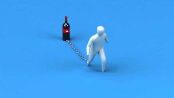 Símbolo de carga com vinho — Vídeo de Stock