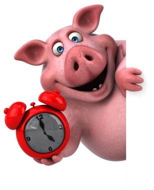 domuz holding çalar saat