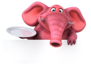 Pembe fil holding plaka