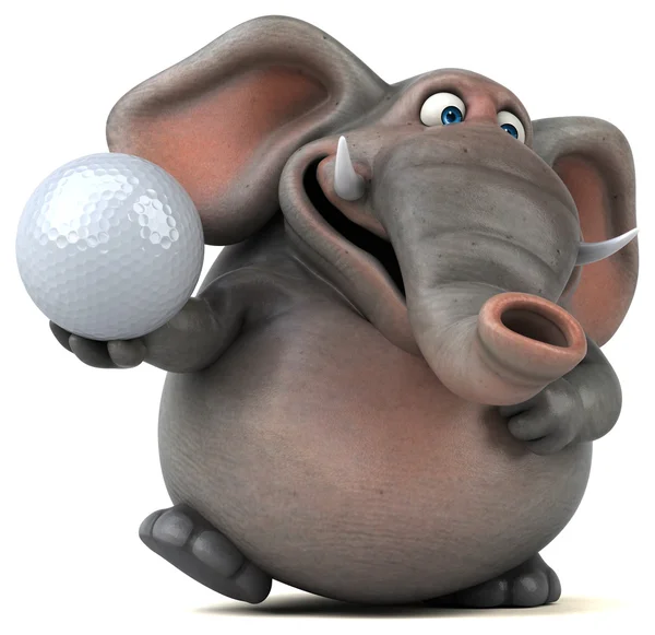 楽しい象のゴルフ ・ ボール — ストック写真