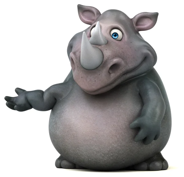 Ładny zabawny nosorożec — Zdjęcie stockowe
