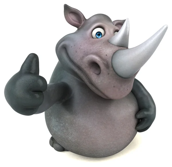 Carino Rinoceronte divertente — Foto Stock