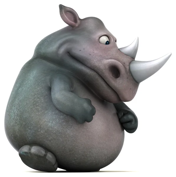 Söt rolig noshörning — Stockfoto
