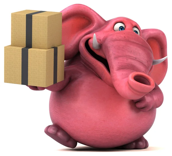 Cajas de sujeción de elefante rosa — Foto de Stock