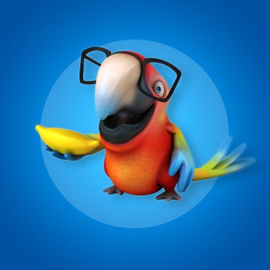 papağan holding muz