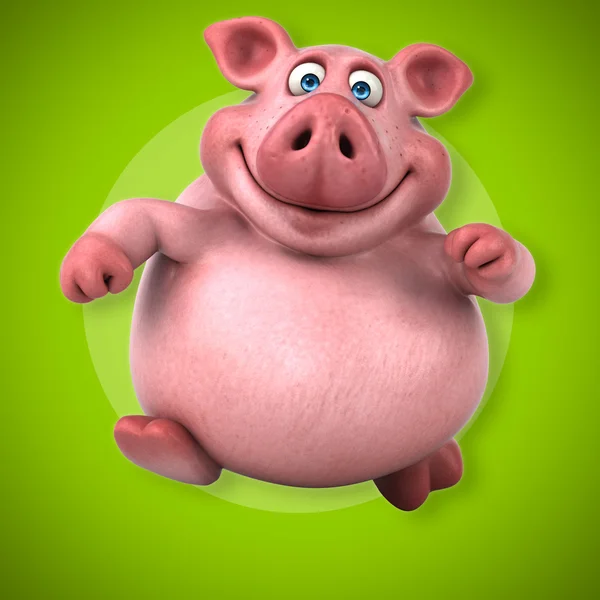 Cartoon pig dancing — Stock Photo, Image