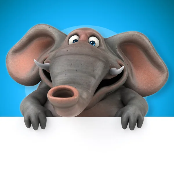 Fun elephant holding board — Stock Photo © julos 126342780