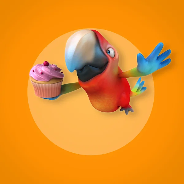 Папуга проведення кекс — стокове фото