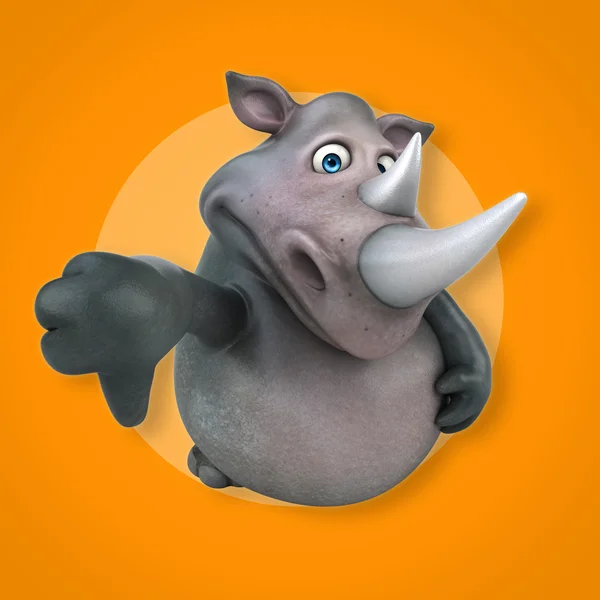 Lindo rinoceronte divertido — Foto de Stock