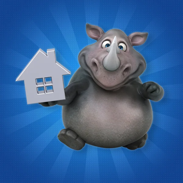 Nosorożec gospodarstwa dom — Zdjęcie stockowe