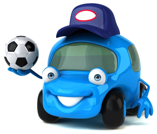 Смешной автомобиль держит мяч — стоковое фото
