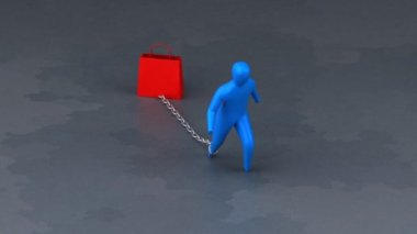 Yük sembolü ile alışveriş çantası