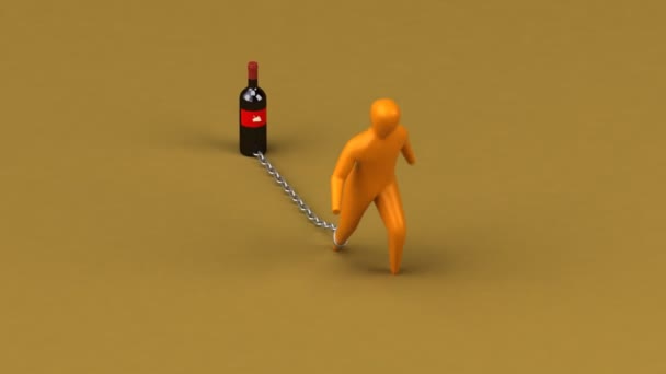 Şarap ile yük sembolü — Stok video