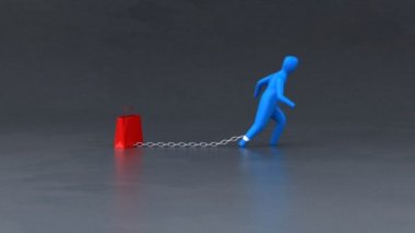 Yük sembolü ile alışveriş çantası