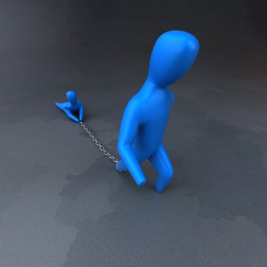 İnsan olan yükü simge