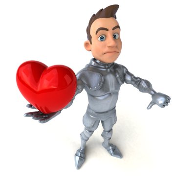 Knight ile kırmızı kalp işareti