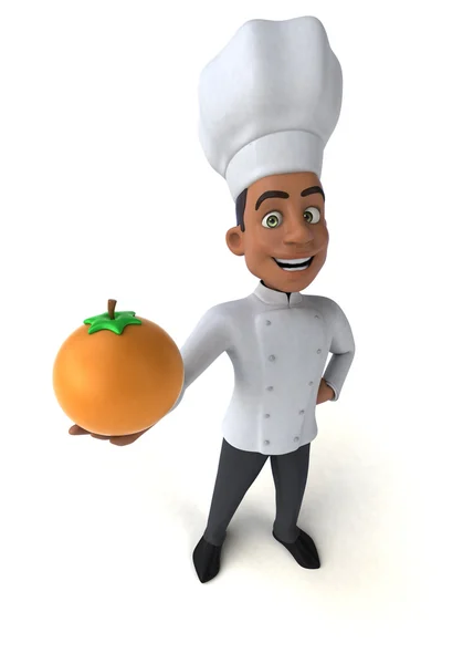 Szef kuchni gospodarstwa pomarańczowy — Zdjęcie stockowe