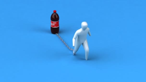 Burden symbol with soda — Stock Video