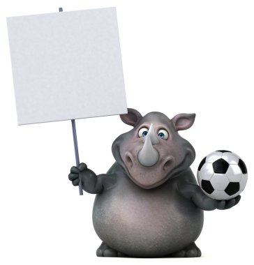 Eğlenceli gergedan holding topu