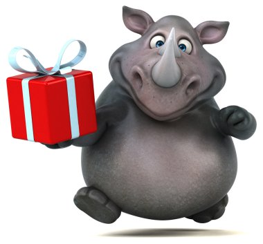 Eğlenceli gergedan holding Hediyelik