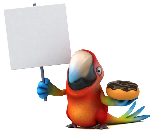 Papoušek drží prstenec — Stock fotografie