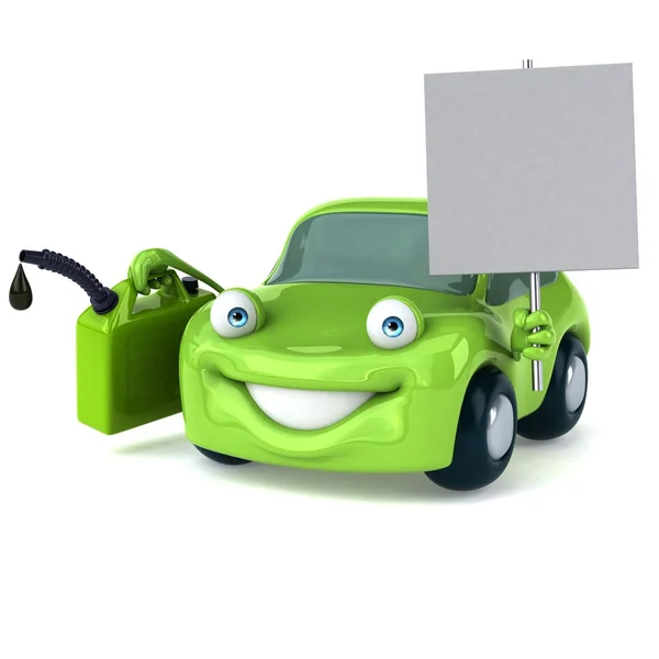 Funny car holding oil — Stock Photo, Image