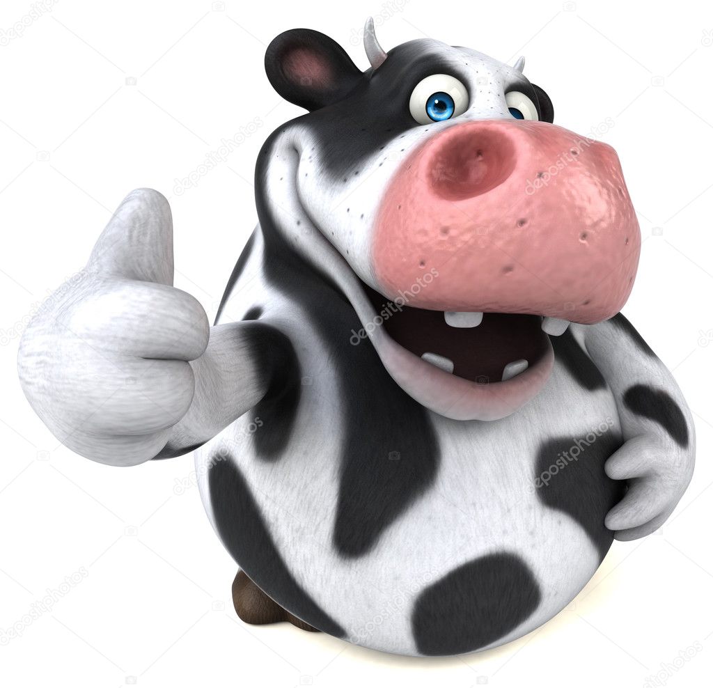 cow showing finger sign