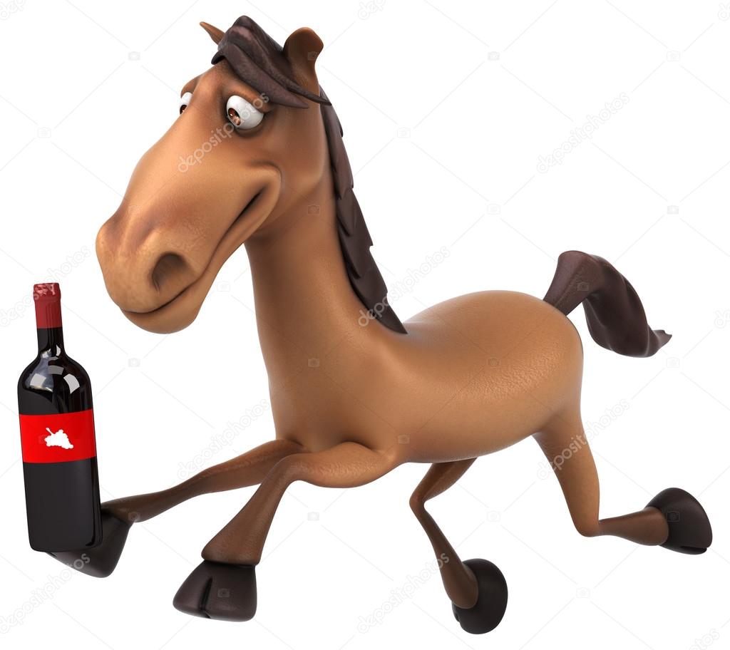 Horse holding wine — Stock Photo © julos 127128786