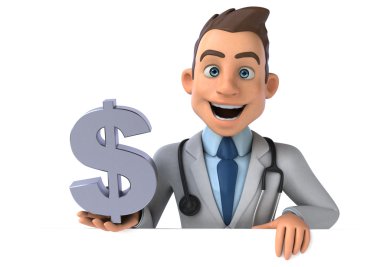 Doktor holding Doları