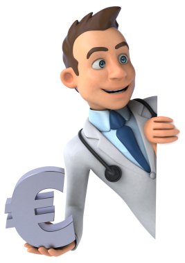  Doktor holding euro