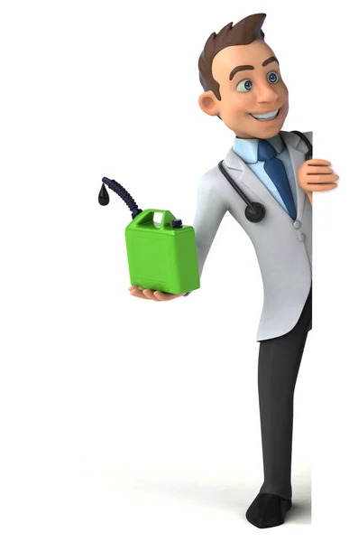 Doctor holding oil — Stock Photo, Image