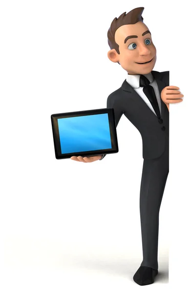 Empresario sosteniendo tableta — Foto de Stock